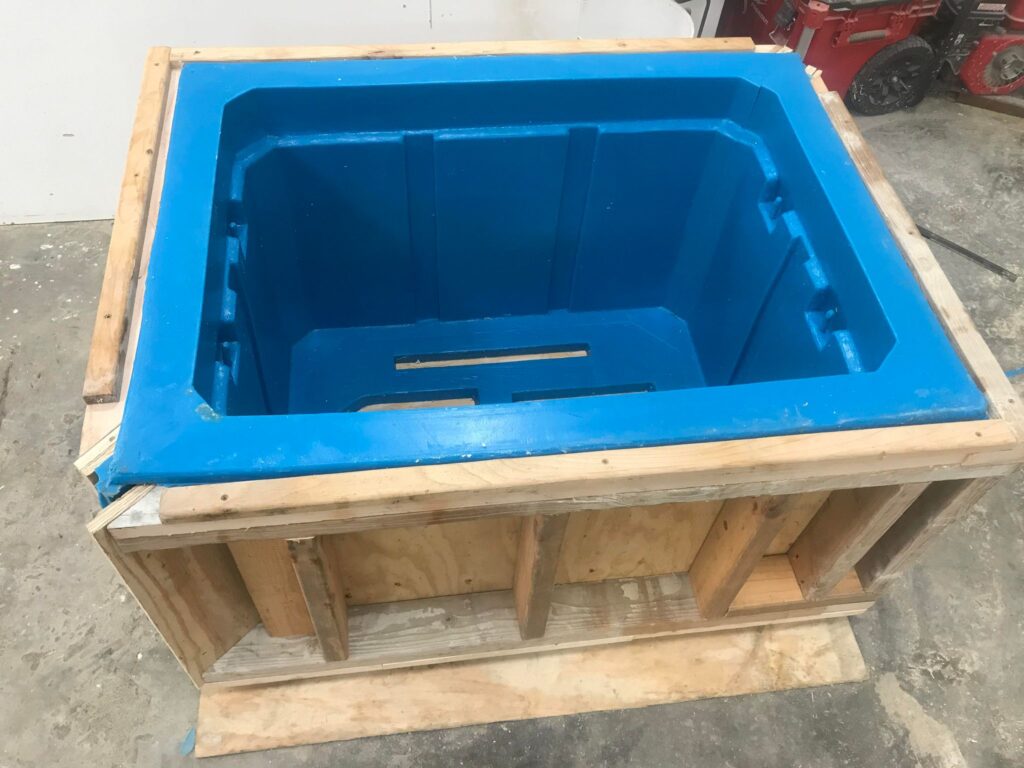 24x36x24 custom built Vault form with custom logo lid